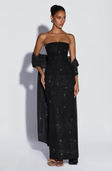 Pandra Maxi Dress - Black Sparkle Dress Babyboo Fashion Premium Exclusive Design
