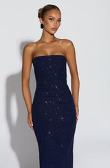 Pandra Maxi Dress - Navy Sparkle Dress Babyboo Fashion Premium Exclusive Design