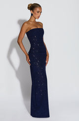 Pandra Maxi Dress - Navy Sparkle Dress Babyboo Fashion Premium Exclusive Design