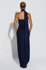 Pandra Maxi Dress - Navy Sparkle Dress Babyboo Fashion Premium Exclusive Design