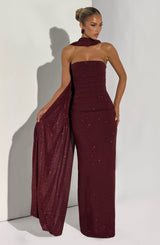 Pandra Maxi Dress - Wine Sparkle Dress Babyboo Fashion Premium Exclusive Design