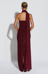 Pandra Maxi Dress - Wine Sparkle Dress Babyboo Fashion Premium Exclusive Design