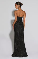 Paula Maxi Dress - Black Sparkle Dress Babyboo Fashion Premium Exclusive Design