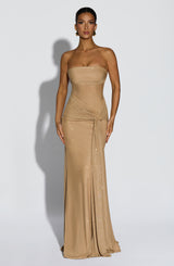 Paula Maxi Dress - Gold Sparkle Dress Babyboo Fashion Premium Exclusive Design