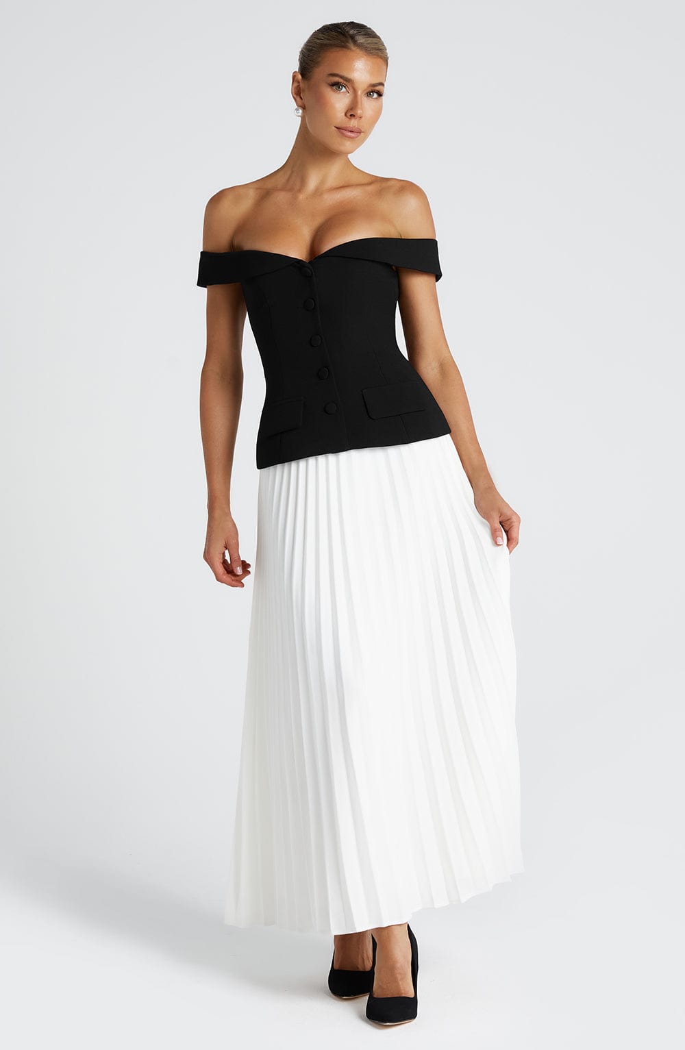 Penny Midi Frill Skirt Patterned
