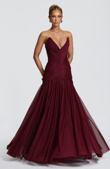Persephara Maxi Dress - Cherry Lacquer Dress Babyboo Fashion Premium Exclusive Design