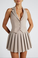 Philippa Top - Taupe Tops Babyboo Fashion Premium Exclusive Design