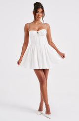 Phoebe Mini Dress - Ivory Dress Babyboo Fashion Premium Exclusive Design