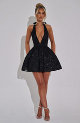 Pippa Mini Dress - Black Sparkle Dress Babyboo Fashion Premium Exclusive Design