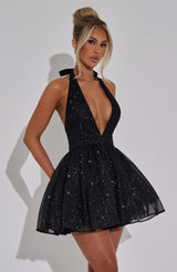Pippa Mini Dress - Black Sparkle Dress Babyboo Fashion Premium Exclusive Design