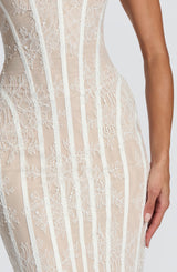Polina Maxi Dress - Ivory Dress Babyboo Fashion Premium Exclusive Design