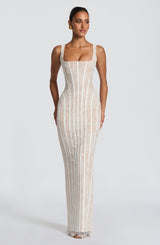 Polina Maxi Dress - Ivory Dress Babyboo Fashion Premium Exclusive Design
