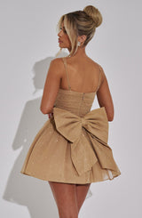 Polly Mini Dress - Gold Sparkle Dress Babyboo Fashion Premium Exclusive Design