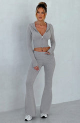 Portia Knit Pants - Light Grey Marl Pants Babyboo Fashion Premium Exclusive Design