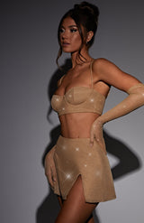 Posie Mini Skirt - Gold Sparkle Skirt Babyboo Fashion Premium Exclusive Design
