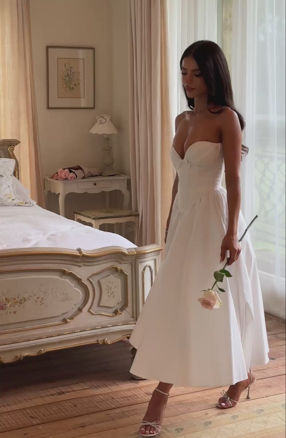 Prim Midi Dress - Ivory | Elegant Midi Dress