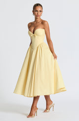 Prim Midi Dress - Lemon Dress Babyboo Fashion Premium Exclusive Design