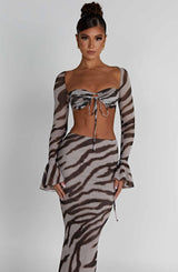 Priscilla Top - Zebra Print Tops Babyboo Fashion Premium Exclusive Design