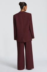 Reece Blazer - Burgundy Pinstripe Jacket Babyboo Fashion Premium Exclusive Design