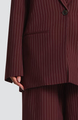 Reece Blazer - Burgundy Pinstripe Jacket Babyboo Fashion Premium Exclusive Design