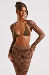 Riella Bolero - Chocolate Tops XS Babyboo Fashion Premium Exclusive Design