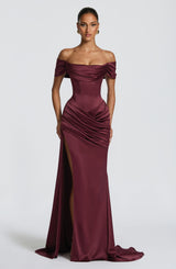 Riona Gown - Cherry Lacquer Dress Babyboo Fashion Premium Exclusive Design