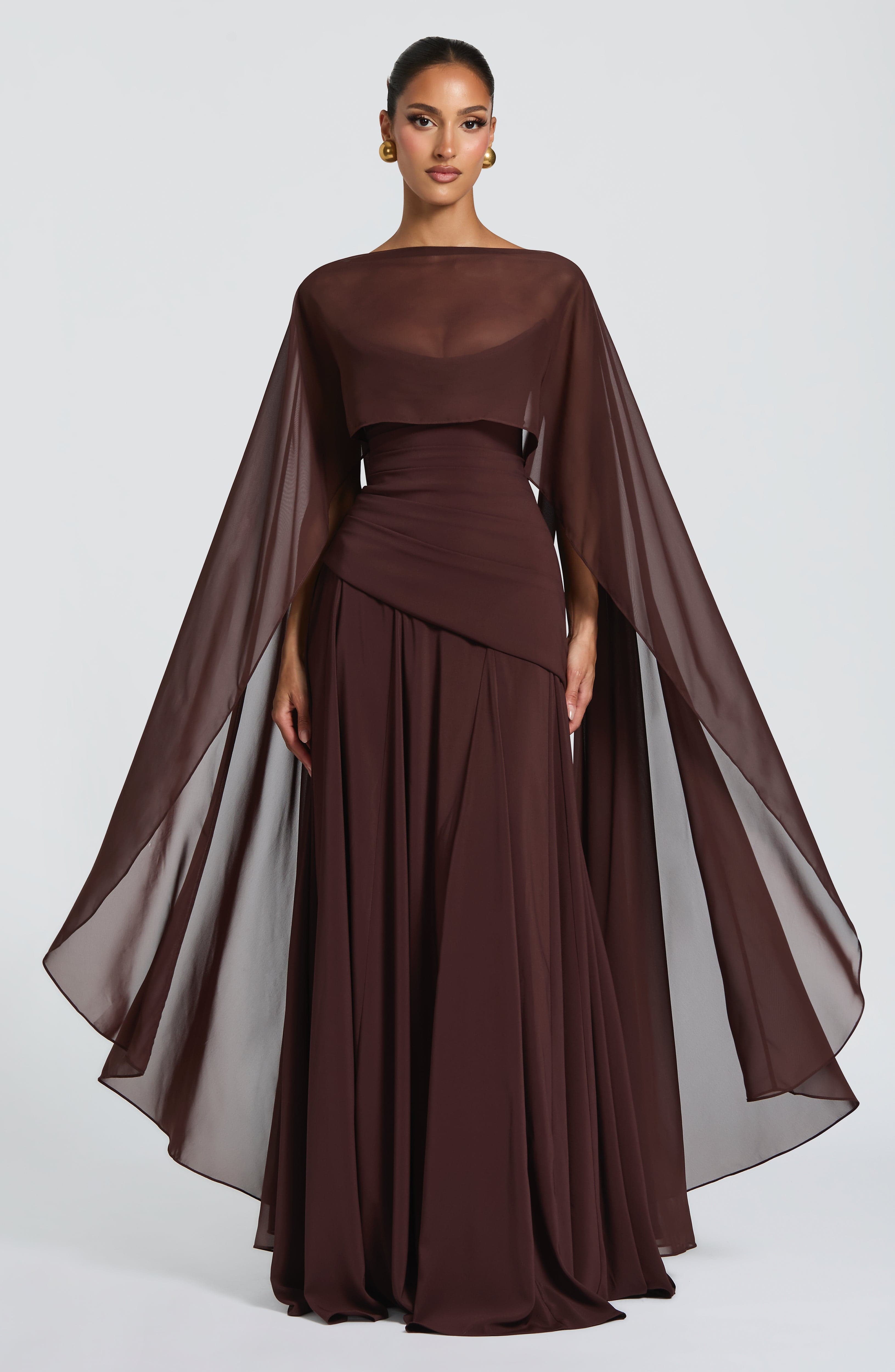 Romy Cape - Plum Brown Romy Cape - Plum Brown