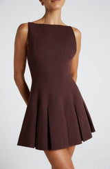 Rory Mini Dress - Plum Brown Dress Babyboo Fashion Premium Exclusive Design