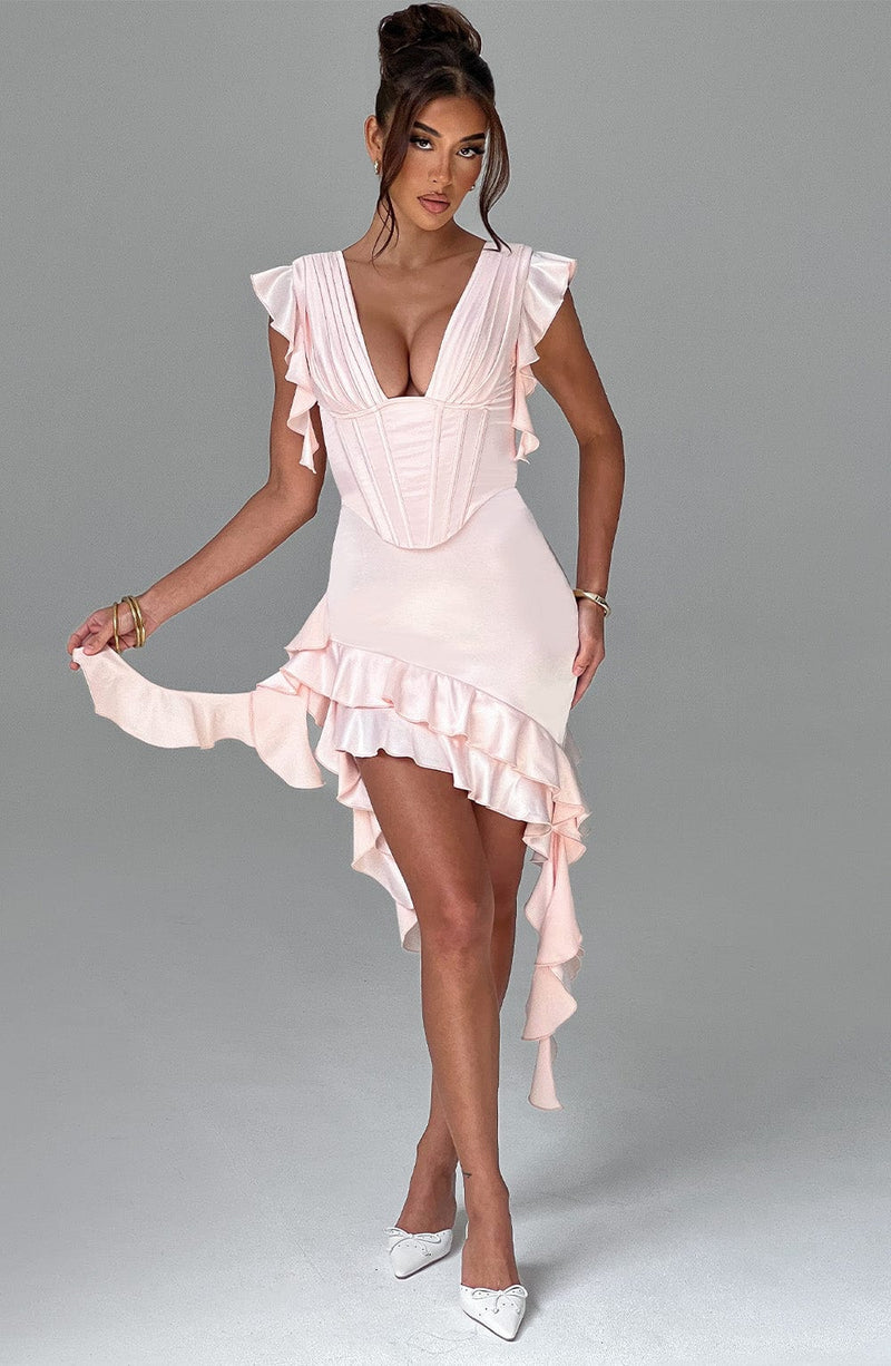 Rosalie Mini Dress - Blush Dress Babyboo Fashion Premium Exclusive Design