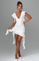 Rosalie Mini Dress - Ivory Dress Babyboo Fashion Premium Exclusive Design