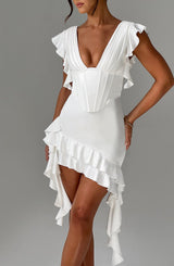 Rosalie Mini Dress - Ivory Dress Babyboo Fashion Premium Exclusive Design