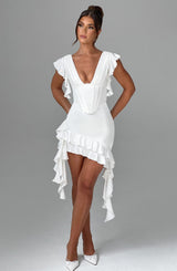 Rosalie Mini Dress - Ivory Dress XS Babyboo Fashion Premium Exclusive Design