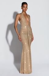 Rosetta Maxi Dress - Gold Sparkle Dress Babyboo Fashion Premium Exclusive Design