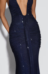 Rosetta Maxi Dress - Navy Sparkle Dress Babyboo Fashion Premium Exclusive Design