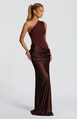 Sadona Maxi Dress - Plum Brown Dress Babyboo Fashion Premium Exclusive Design