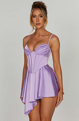 Saffron Playsuit - Purple Playsuit Babyboo Fashion Premium Exclusive Design