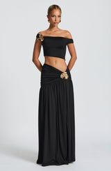 Saira Maxi Skirt - Black Skirt Babyboo Fashion Premium Exclusive Design