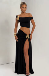 Saira Maxi Skirt - Black Skirt Babyboo Fashion Premium Exclusive Design