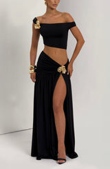 Saira Maxi Skirt - Black Skirt Babyboo Fashion Premium Exclusive Design