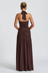 Saira Maxi Skirt - Plum Brown Skirt Babyboo Fashion Premium Exclusive Design