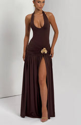 Saira Maxi Skirt - Plum Brown Skirt Babyboo Fashion Premium Exclusive Design