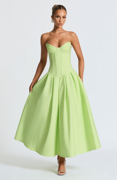 Collective Dress - Salma Midi Dress - Lime image 6