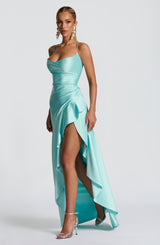 Samira Maxi Dress - Aqua Dress Babyboo Fashion Premium Exclusive Design