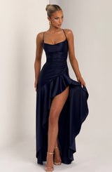 Samira Maxi Dress - Navy Dress Babyboo Fashion Premium Exclusive Design