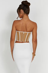 Santanna Corset - Ivory/Nude Tops Babyboo Fashion Premium Exclusive Design