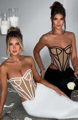 Santanna Corset - Ivory/Nude Tops Babyboo Fashion Premium Exclusive Design