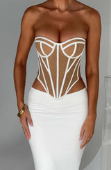 Santanna Corset - Ivory/Nude Tops Babyboo Fashion Premium Exclusive Design