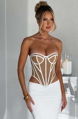Santanna Corset - Ivory/Nude Tops Babyboo Fashion Premium Exclusive Design