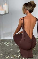 Sanya Maxi Dress - Chocolate Dress Babyboo Fashion Premium Exclusive Design