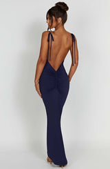 Sanya Maxi Dress - Navy Dress Babyboo Fashion Premium Exclusive Design
